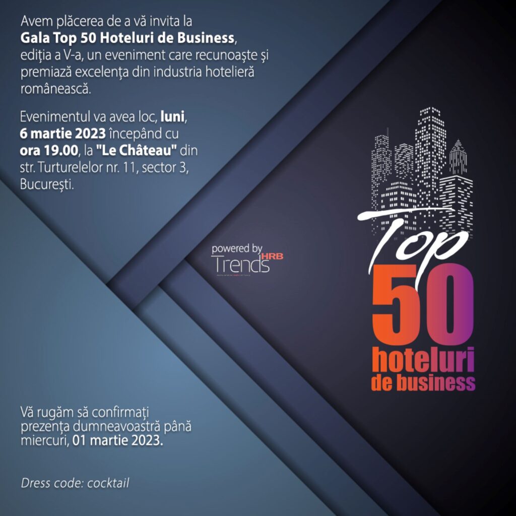 Editie Speciala: Gala Top 50 Hoteluri de Business, editia a V-a
